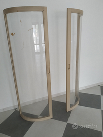 Coppia ante bombate semicircolari legno plexiglass
