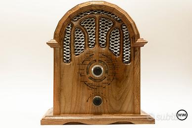 Radio d'epoca antica replica in legno usb