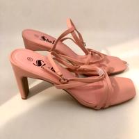 Sandali Donna Rosa Tacco Basso 42-43