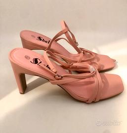 Sandali Donna Rosa Tacco Basso 42-43