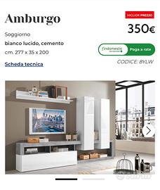 Mobile Tv soggiorno Parete attrezzata mondo conven