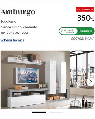 Mobile Tv soggiorno Parete attrezzata mondo conven