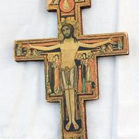 CROCE IN LEGNO ARTE SACRA ORTODOSSA RARA