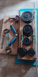 Panca piana + accessori vari