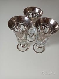 Set 3 bicchieri in vetro di Murano