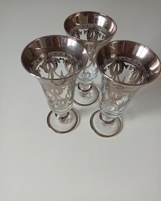 Set 3 bicchieri in vetro di Murano