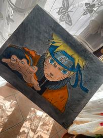 Tela ricamata e dipinta