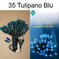 Luci Natale Bouquet Tulipano Blu 35 Piselli a Tuli