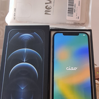 Apple iphone 12 pro max blue + bumper come nuovo