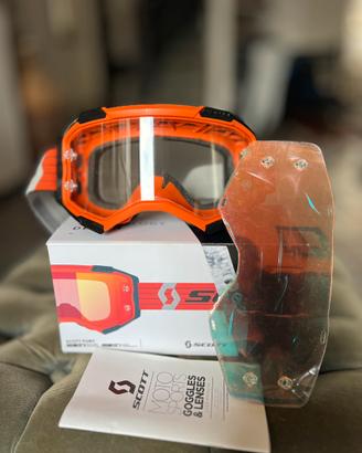 Maschera Scott Fury Chrome Occhiali Motocross