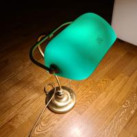 Lampada presidenziale - Ottone e vetro verde