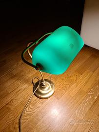 Lampada presidenziale - Ottone e vetro verde