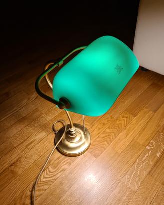 Lampada presidenziale - Ottone e vetro verde