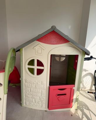 Casetta e scivolo bambini - Rosa Marina
