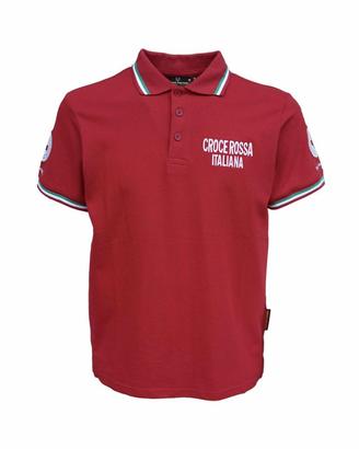 Polo manica corta rossa tg.4XL - Croce Rossa