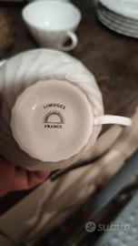 set di 6 tazze da thè o caffè Limoges 