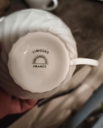 set di 6 tazze da thè o caffè Limoges 