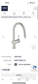 miscelatore con doccia estraibile Grohe Minta