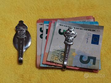 Rolex fermasoldi in acciaio artigianale