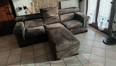 divano e pouf poltrone sofà microfibra sfoderabile