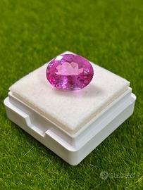 Rubino rosa 7.85 ct taglio ovale certificato
