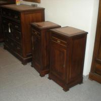 trittico in mogano e filetti in acero - primi '900