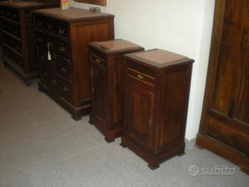 trittico in mogano e filetti in acero - primi '900