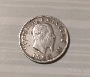 1 lira-Regno d'Italia 1863 ARGENTO 835. 