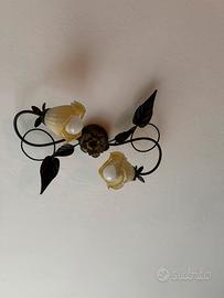 Plafoniera ferro battuto