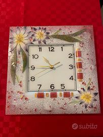 Orologio da parete in vetro veneziano