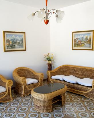 Salotto in vimini/rattan