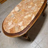 Tavolino marmo stile Chippendale