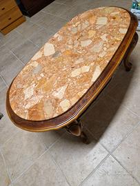 Tavolino marmo stile Chippendale