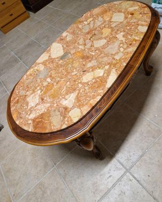 Tavolino marmo stile Chippendale
