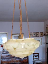 Lampadario Vintage a Sospensione  Vetro Alabastro