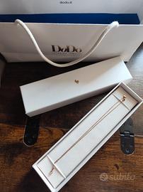 Collana torchion ciondolo diamante bianco ororosa