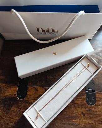 Collana torchion ciondolo diamante bianco ororosa