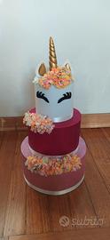 Torta scenografica finta - Tema Unicorno