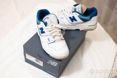 New Balance 550 Scarpe da Ginnastica Bianche e Blu