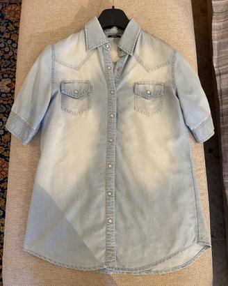 Camicia maniche corte in jeans m nuova