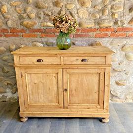 ANTICA CREDENZA LEGNO GREZZO AL NATURALE