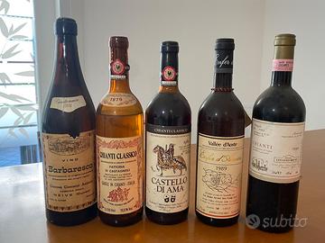 Bottiglie di vino da collezione