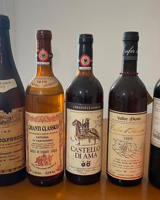 Bottiglie di vino da collezione