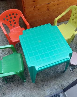 Tavolino con seggioline