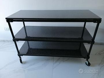 MOBILETTO MODERNO IN ACCIAIO E GRANITO NERO