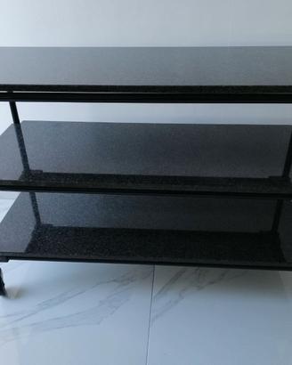 MOBILETTO MODERNO IN ACCIAIO E GRANITO NERO