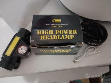 Lampada frontale a led ricaricabile 