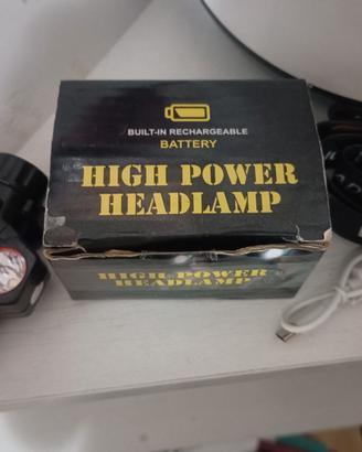 Lampada frontale a led ricaricabile 
