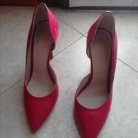 scarpe in vera pelle rosse