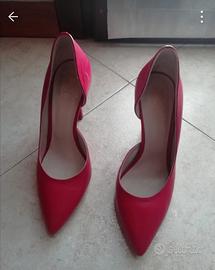 scarpe in vera pelle rosse